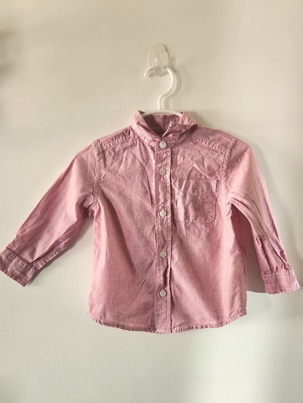 The Children's Place Light Pink Long-Sleeve Button-Down Shirt